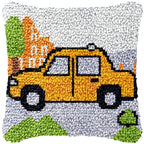 Latch Hook Rug Kit Pastel Embroidery Home decorations Pillow Case Set with Ergonomic Hook Tools