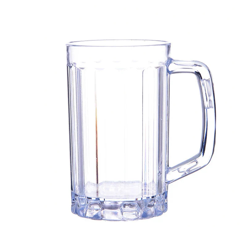 500ML Transparent Beer Mug | Unbreakable Plastic Cup for Drinks