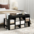 Shoe Storage Bench with Umbrella Stand 10-Cubby Entryway Shoe Rack Organizer