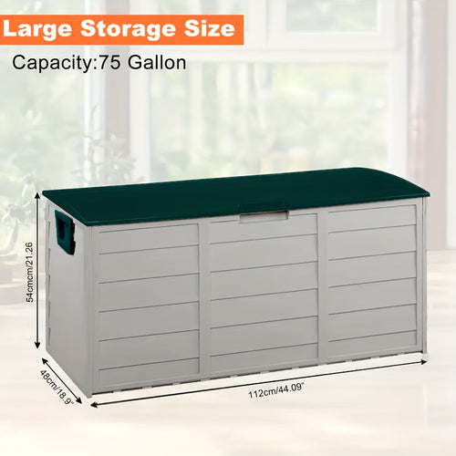 75 Gallon Heavy-Duty Outdoor Waterproof & Lockable Deck Box