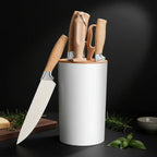 Stainless Steel Kitchen Knife Set with Holder 7-Piece