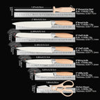 Stainless Steel Kitchen Knife Set with Holder 7-Piece