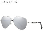 BARCUR Polarized Pilot Sunglasses for Men – Stylish Anti Blue Light UV400 Protection Gradient Mirror Lens Stainless Steel Trendy Frame – Fashion Aviator Sun Glasses for Men Ideal for Driving Travel Summer & Outdoor Activities