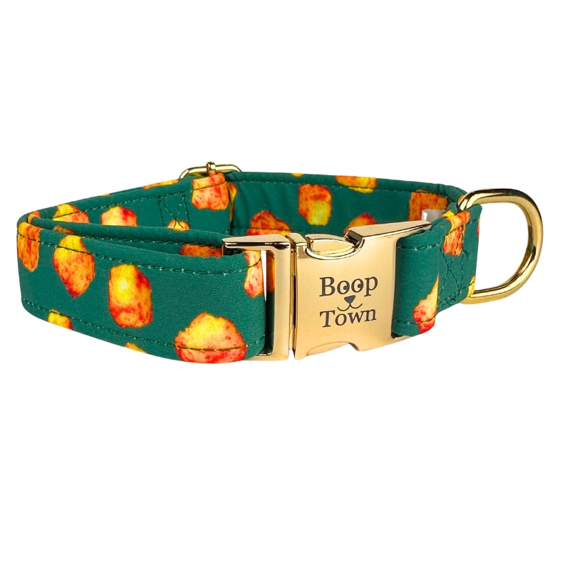 Boop Town Soft Cotton Dog Collar Quick Release Metal Buckle