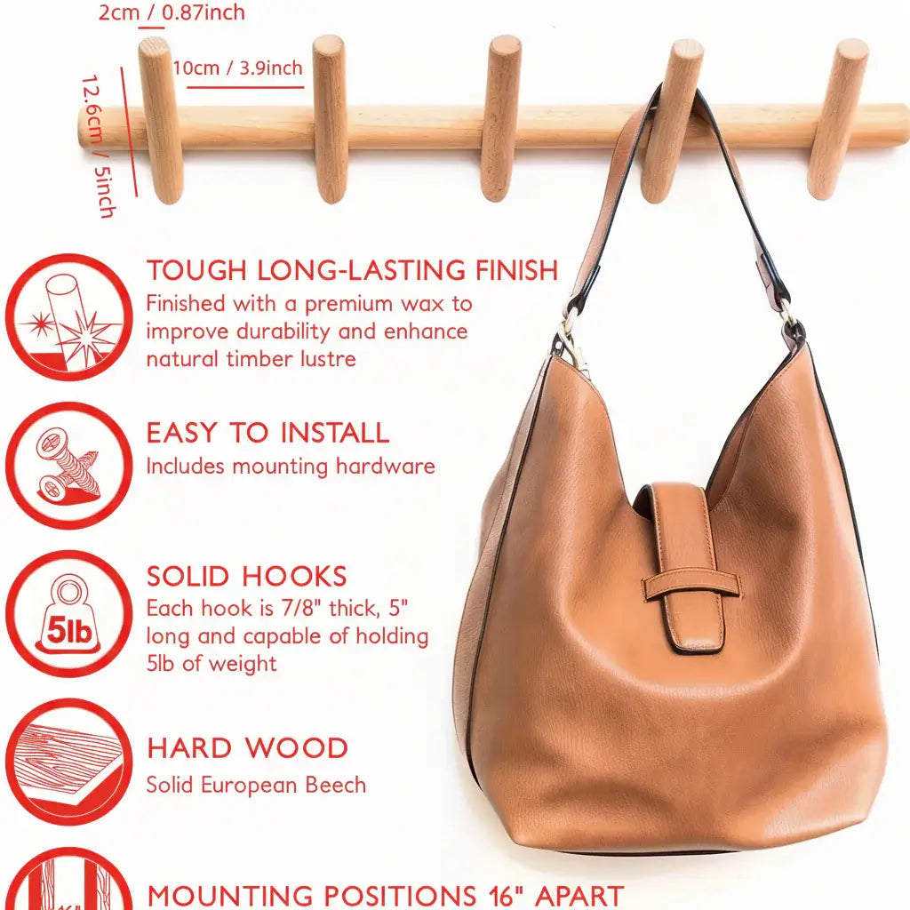 Wall mounted coat rack Nordic Rack Wall Mounted Entryway Organizer