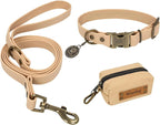 Waterproof Dog Collar & 4FT Leash Set Adjustable XS–XL with Poop Bag