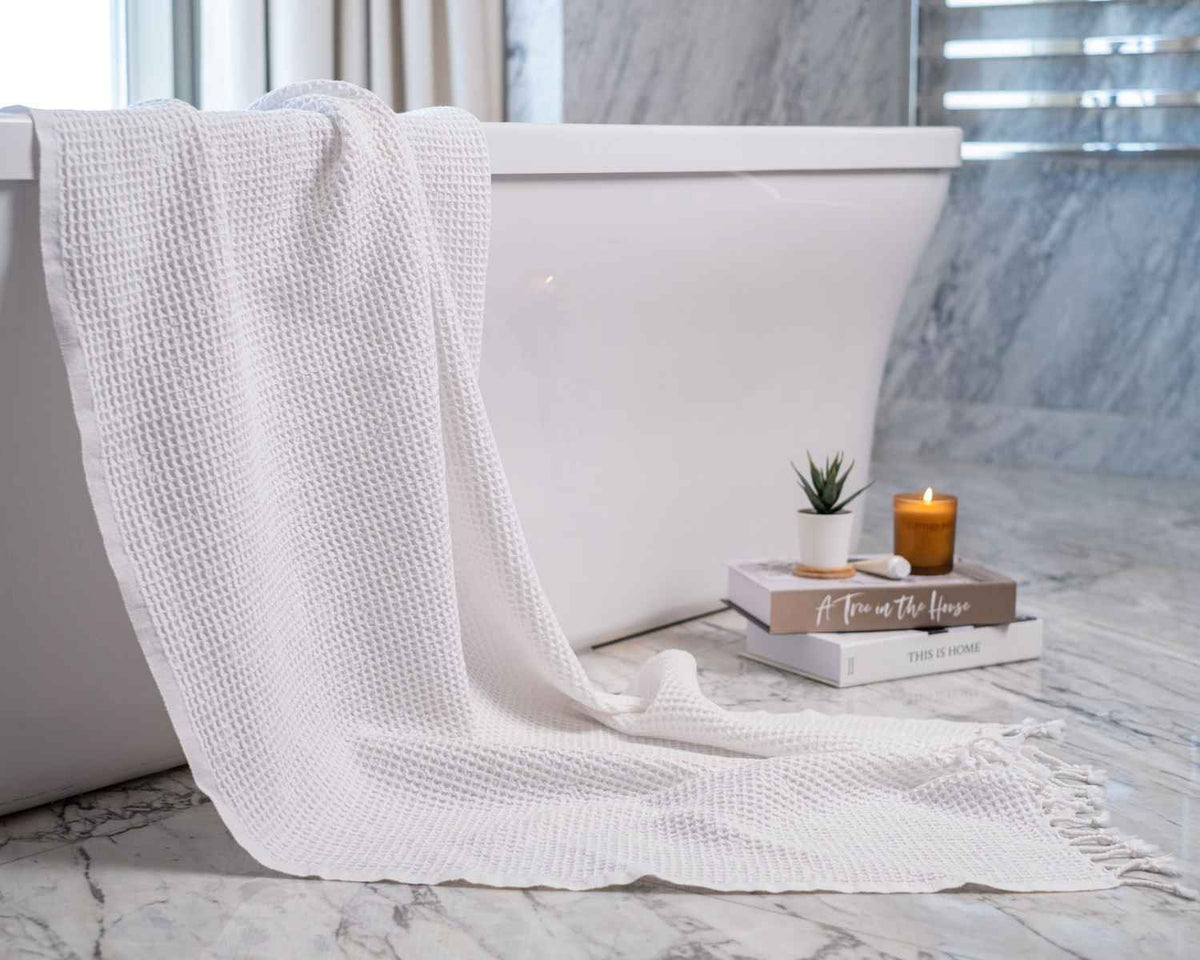 Waffle Turkish Cotton Towel or Towel Set