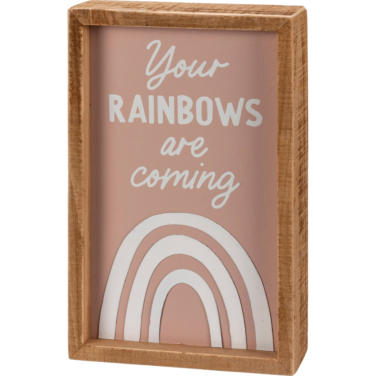 Your Rainbows Are Coming Decor Sign and Tea Towel Bundle