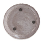 Black Scalloped Cement Flower Pot Set of 2