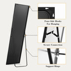 Full Length Floor Mirror 59x17 Aluminum Frame for Bedroom