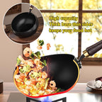 Thick Japanese Iron Pan, Uncoated Cast Iron, Hand-Forged Non-Stick Pan High-Purity