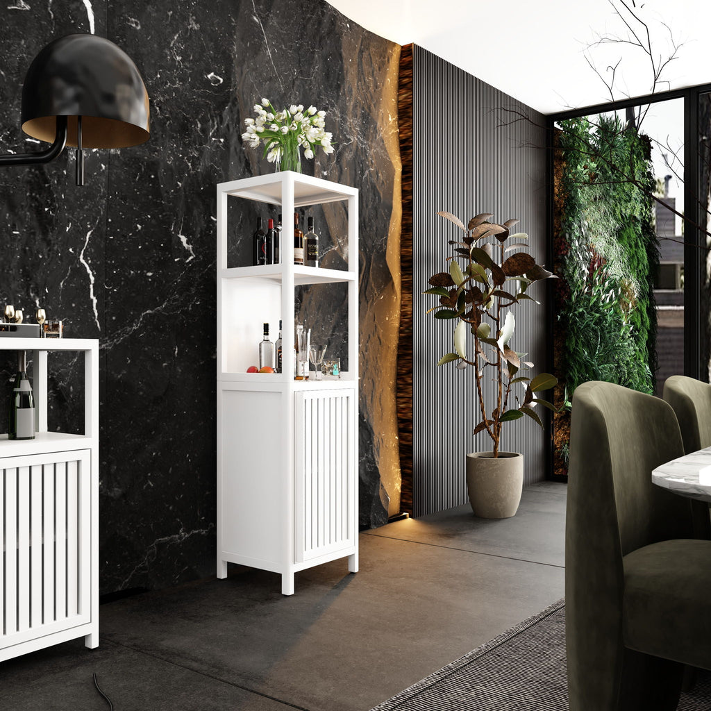Storage Cabinet, Tall Tower, Multifunctional For Bathroom Entry Bedroom Laundry