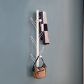 Vertical Eight Hook Coat Rack Towel Rack Wall Mount Various Colors