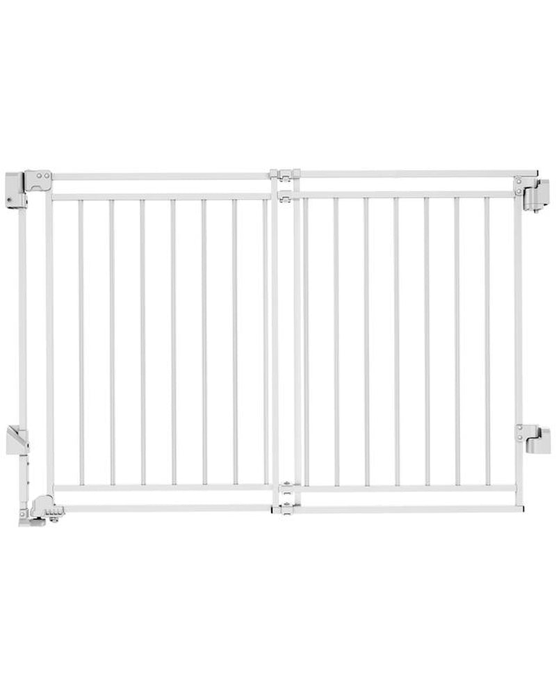 Baby Gate for Stairs Doorways & Kitchen, 26.4"-43" W X 29" H, No Bottom Bar Dog Gate, One-Handed Auto-Close, Hardware Mount Safety Gate for Dogs & Toddlers, Black