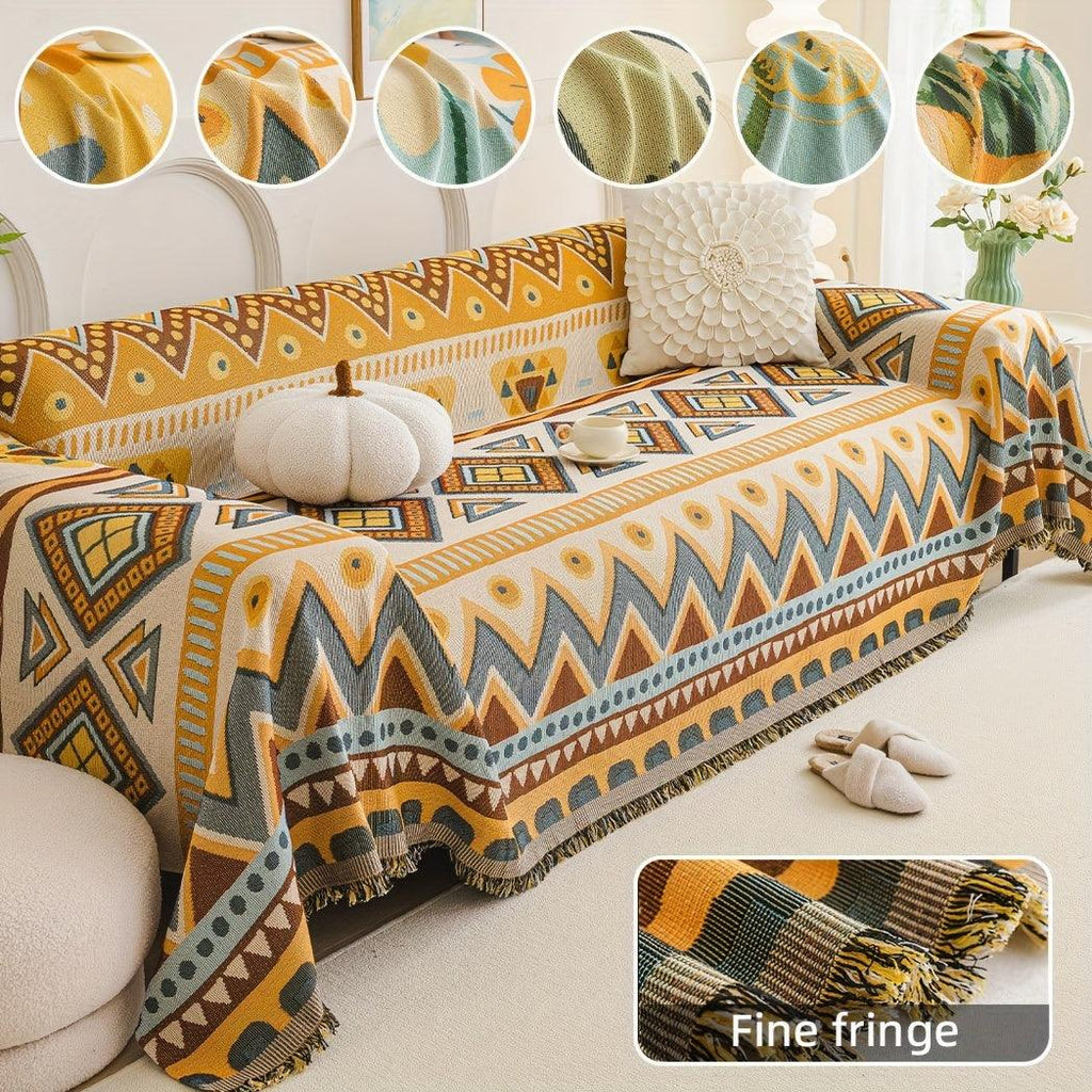 Boho Chic Double-sided Chenille Sofa Cover 6 Gorgeous styles For all Seasons