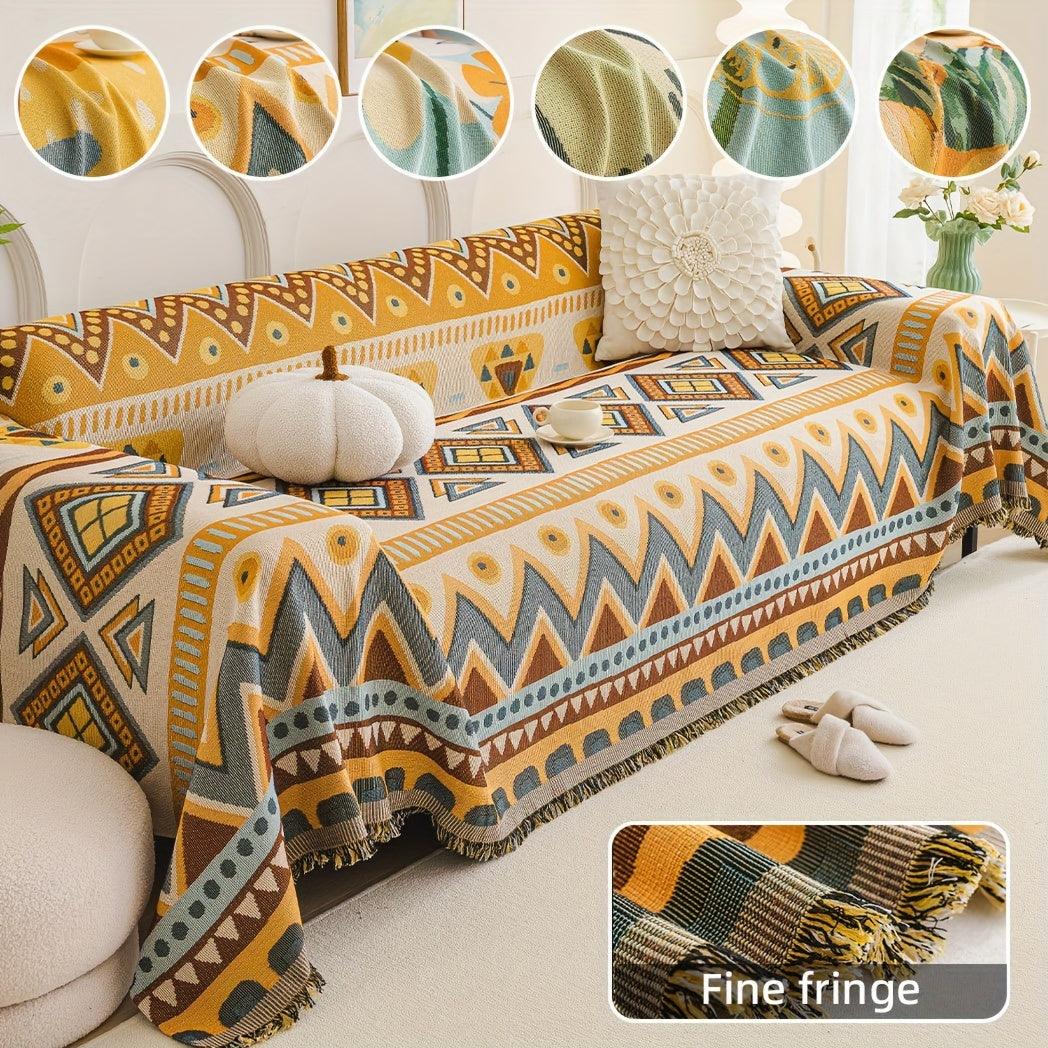 Boho Chic Double-sided Chenille Sofa Cover 6 Gorgeous styles For all Seasons