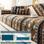 Boho Winter Couch Cover - Chic Snow Chenille Pet Protector