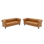 2PC Elegant PU Leather Sofa Set