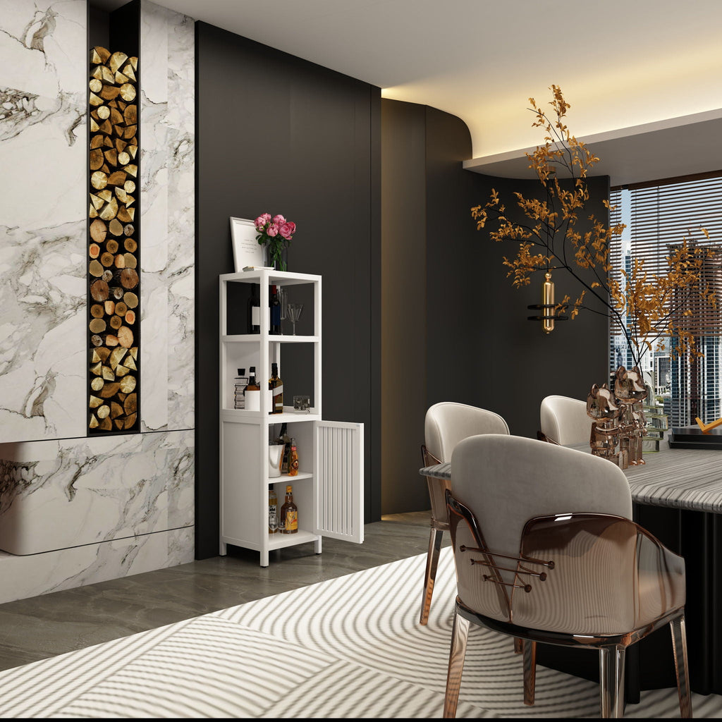 Storage Cabinet, Tall Tower, Multifunctional For Bathroom Entry Bedroom Laundry