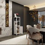 Storage Cabinet, Tall Tower, Multifunctional For Bathroom Entry Bedroom Laundry