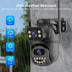 4K 8MP HD Wifi PTZ Camera Outdoor 4MP Dual Lens Dual Screen AI Auto Tracking IP Camera