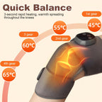 Portable 3-In-1 Heated Knee Massager, Shoulder Heating Pads & Elbow Brace with Vibration, Cordless USB Rechargeable Stress Relief Wrap Adjustable Relaxing