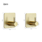 Adhesive Wall Hooks Mounted Door Key Cloth Coat Bathroom Robe Hanger Kitchen Hardware Rack Shelf Bag Hook Organizer For Hanging  Bathroom Toilet Sticky Hook