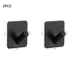 Adhesive Wall Hooks Mounted Door Key Cloth Coat Bathroom Robe Hanger Kitchen Hardware Rack Shelf Bag Hook Organizer For Hanging  Bathroom Toilet Sticky Hook