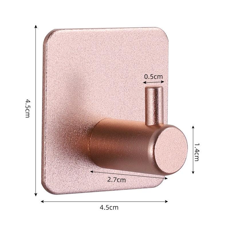 Adhesive Wall Hooks Mounted Door Key Cloth Coat Bathroom Robe Hanger Kitchen Hardware Rack Shelf Bag Hook Organizer For Hanging  Bathroom Toilet Sticky Hook
