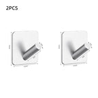 Adhesive Wall Hooks Mounted Door Key Cloth Coat Bathroom Robe Hanger Kitchen Hardware Rack Shelf Bag Hook Organizer For Hanging  Bathroom Toilet Sticky Hook