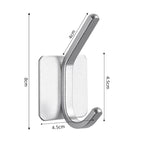 Adhesive Wall Hooks Mounted Door Key Cloth Coat Bathroom Robe Hanger Kitchen Hardware Rack Shelf Bag Hook Organizer For Hanging  Bathroom Toilet Sticky Hook