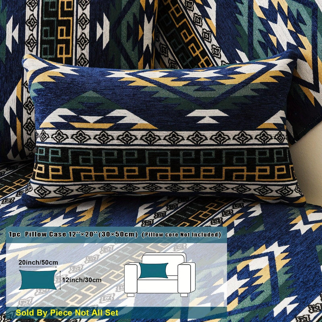Boho Winter Couch Cover - Chic Snow Chenille Pet Protector