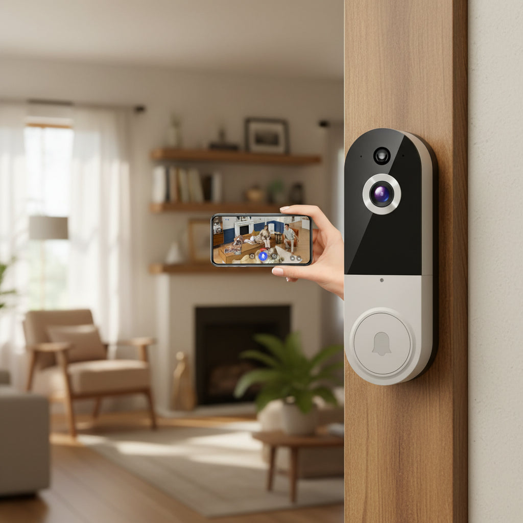 1080P Wireless Doorbell Camera, Smart Wifi Video Doorbell, AI Human Detection, Two-Way Audio, Night Vision, Cloud Storage, Instant Alert, 2.4Ghz Wifi, Outdoor Security Camera, Rechargeable Battery Powered
