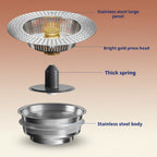 3 in 1 Kitchen Sink Drain Strainer,Universal Stainless Steel Kitchen Sink Stopper, Pop up Anti-Clogging for 3-1/2 Inch US Standard Sink Drain Strainer
