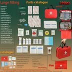 330 Piece First Aid Kit, Premium Waterproof Compact Trauma Medical Kits for Any Emergencies, Ideal for Home, Office, Car, Travel, Outdoor, Camping, Hiking, Boating