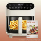 4.5 QT Glass Air Fryer - Pfas-Free & Dishwasher-Safe Basket, 360° View Cooking