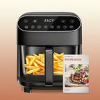 4.5 QT Glass Air Fryer - Pfas-Free & Dishwasher-Safe Basket, 360° View Cooking