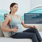 42-Ball Massage Gun 30-Level Intensity, 9 Massage Modes Quiet Muscle Massager, Red Light Therapy