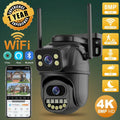 4K 8MP HD Wifi PTZ Camera Outdoor 4MP Dual Lens Dual Screen AI Auto Tracking IP Camera