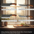 7-Piece Forged Professional Stainless Steel Kitchen Knife Set