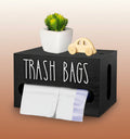 Bag Saver - Extra Large 2 in 1 Plastic Bag Holder,Durable Grocery Bag Storage, Hanging Trash Bag Dispenser Roll Organizer for Home Kitchen,Multi-Purpose for Daily,Wall Mount Cabinet Wood Bathroom Toilet Paper Holder Dust Bin