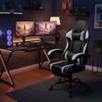 Bellemave Office  Gaming Chairs for Adults PU Leather Gaming or Office Chair with Footrest 360°Swivel Adjustable Lumbar Pillow Comfortable Computer Chair Ergonomic Design