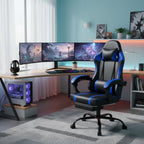 Bellemave Office  Gaming Chairs for Adults PU Leather Gaming or Office Chair with Footrest 360°Swivel Adjustable Lumbar Pillow Comfortable Computer Chair Ergonomic Design