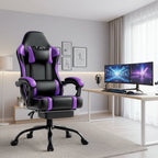 Bellemave Office  Gaming Chairs for Adults PU Leather Gaming or Office Chair with Footrest 360°Swivel Adjustable Lumbar Pillow Comfortable Computer Chair Ergonomic Design