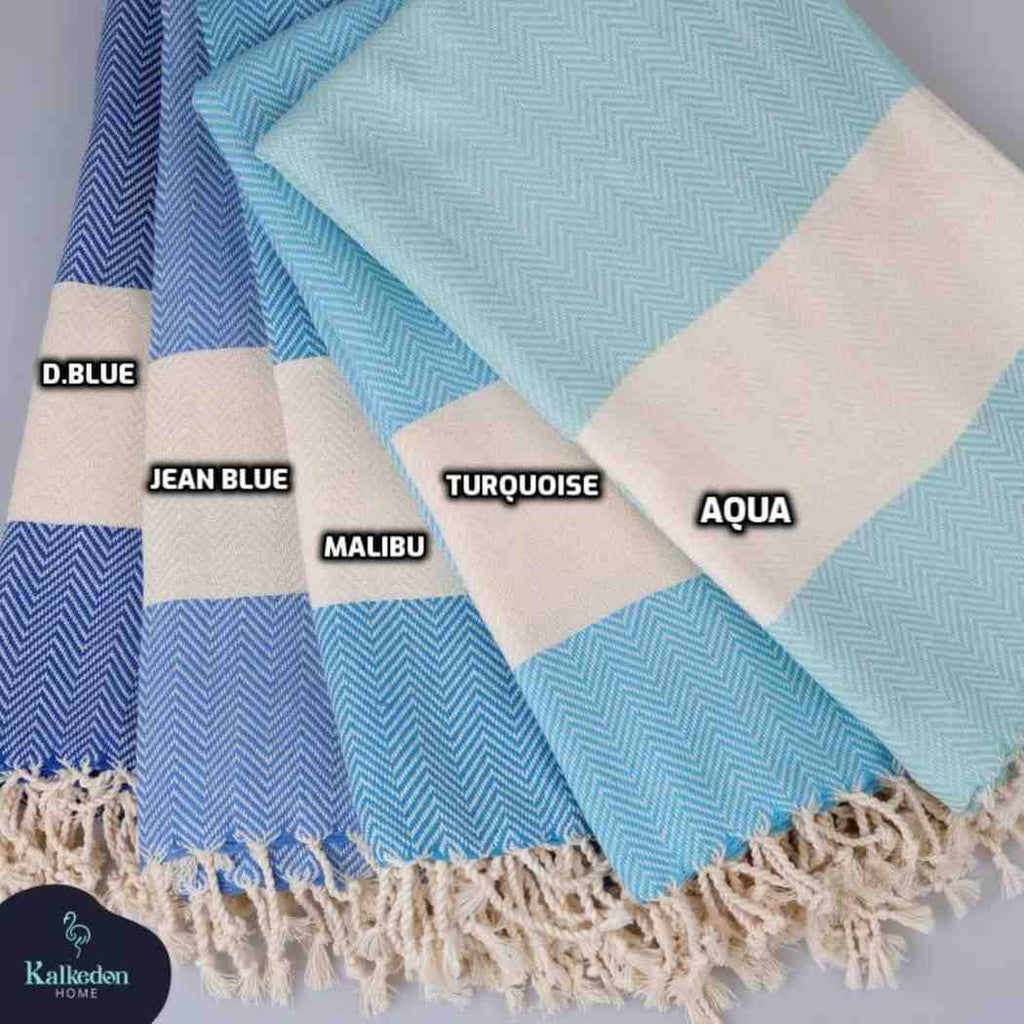 Herringbone 100% Turkish Cotton Beach & Bath Towel