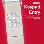 Anderic 877MAX Replacement Keypad Garage Door Opener Remote Control for Purple Yellow Green Red Orange Learning Button