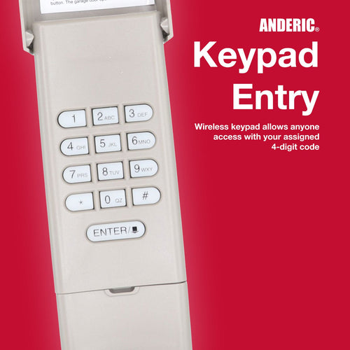 Anderic 877MAX Replacement Keypad Garage Door Opener Remote Control