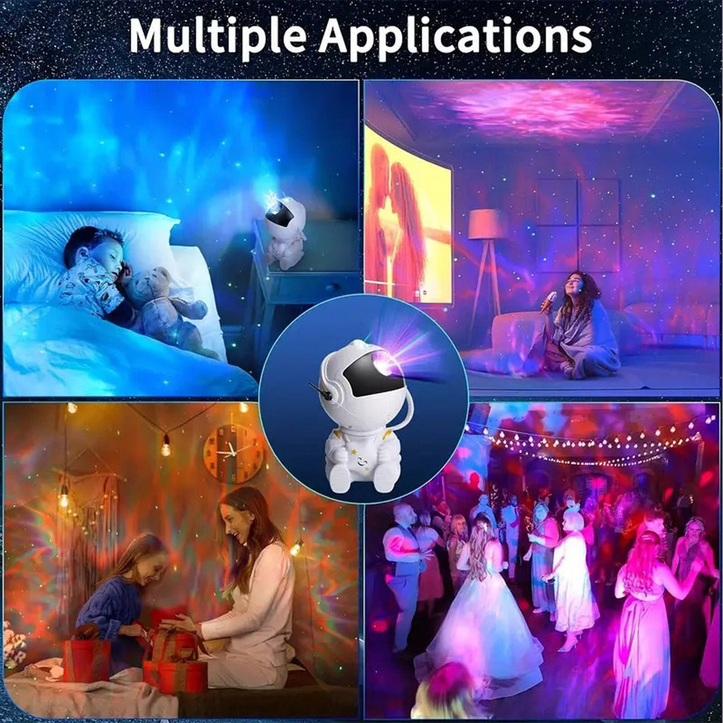Astronaut Starry Night Light Projector- White or Black