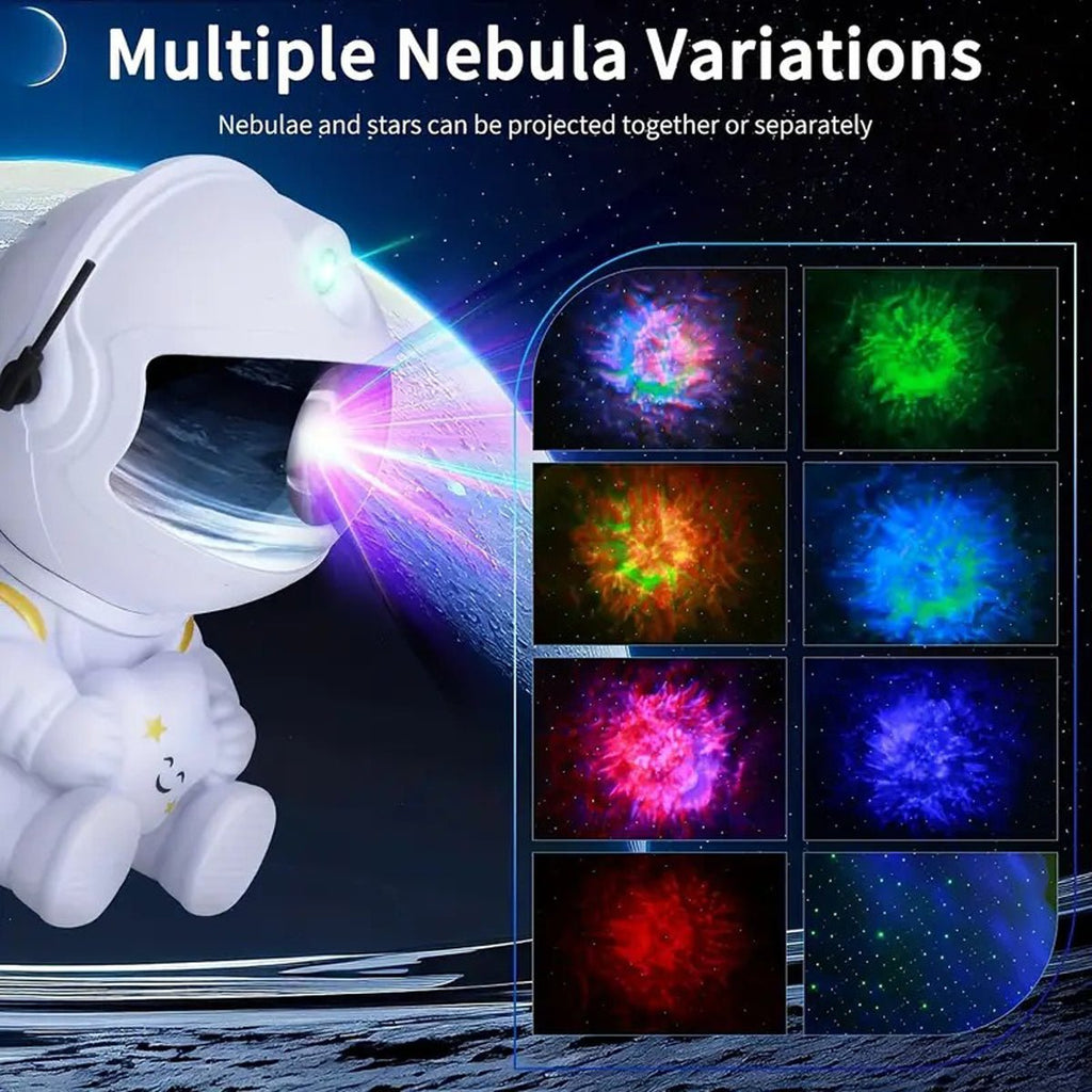 Astronaut Starry Night Light Projector- White or Black