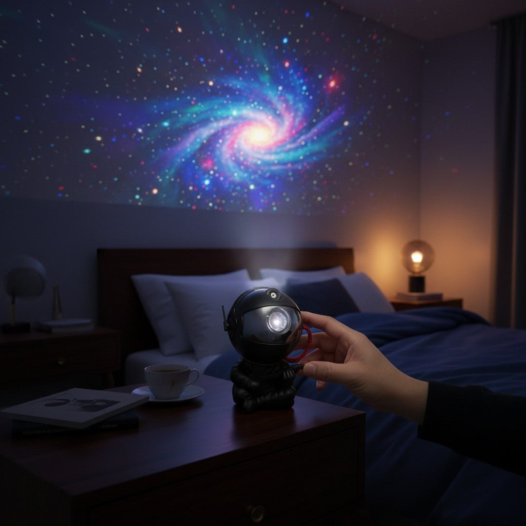Astronaut Starry Night Light Projector- White or Black